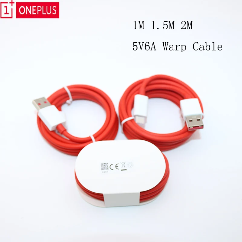 Зарядный кабель 6A OnePlus 7 Pro Type C для One Plus 6 5T 5 3T 3 USB 1 зарядки и передачи данных м 2