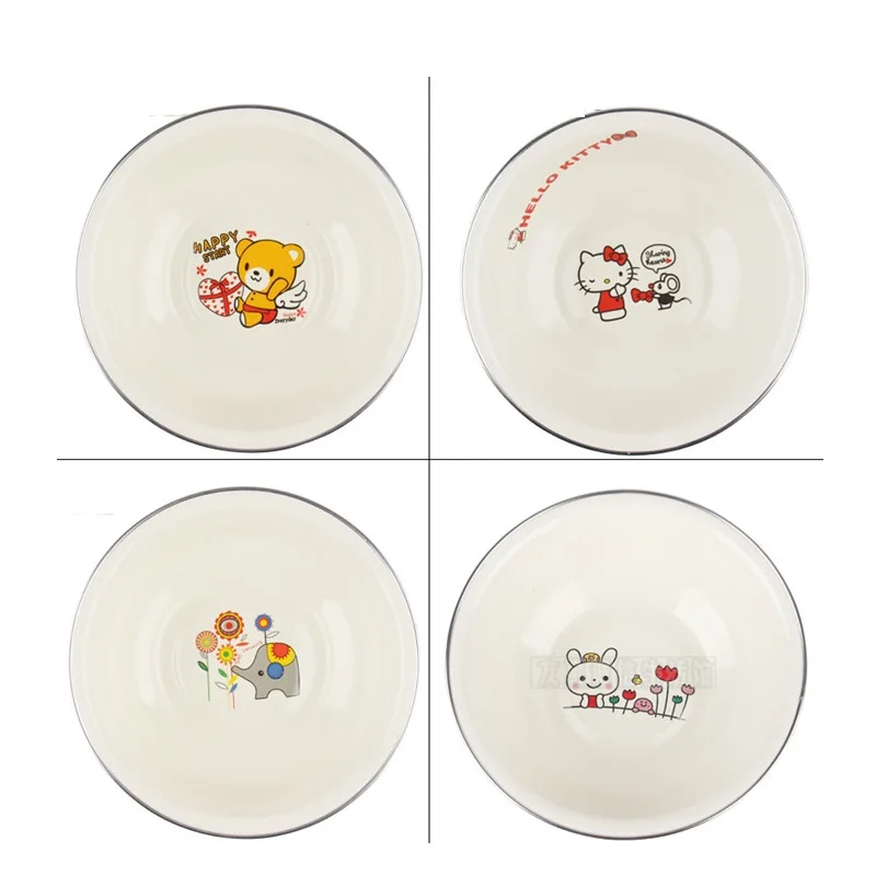 20 см-22 см кролик Тигр Слон Счастливый медведь фарфоровая эмалированная миска для