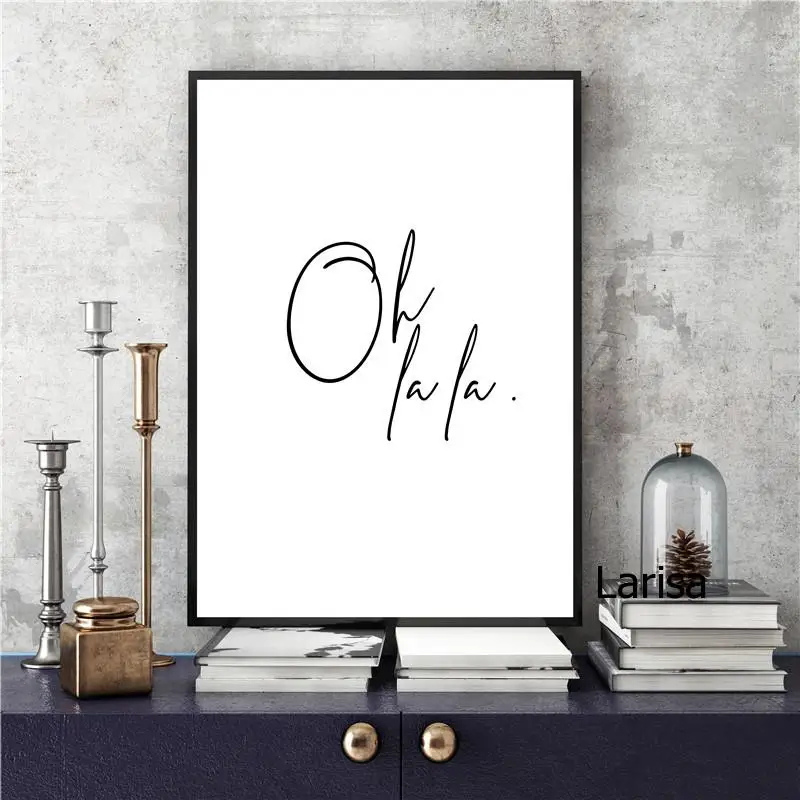 

Картина на холсте, нордическая Минималистичная картина на стене, постеры и принты Oh La для гостиной, картины для домашнего дизайна
