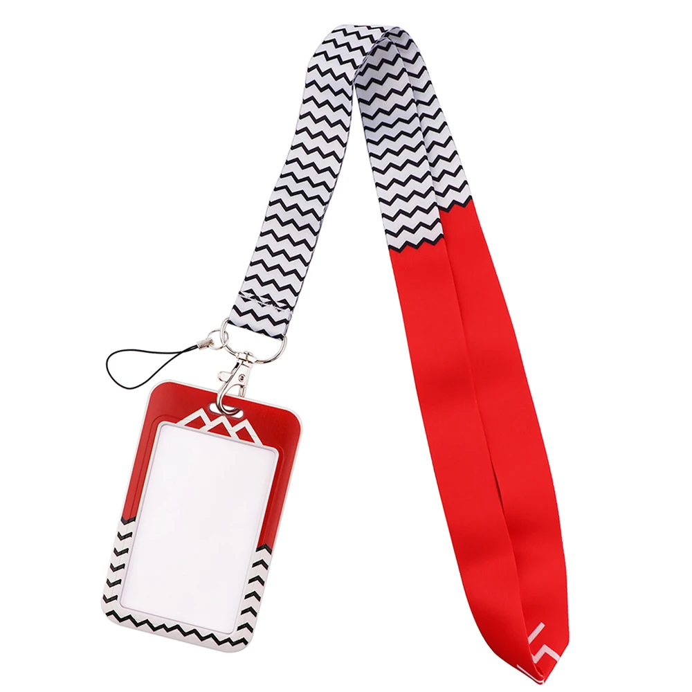 

YL120 Twin Peaks Print Keychain Ribbon Keys Lanyards Badge Holder ID Card Phone Straps Hanging Rope Lariat Students Pendant Gift