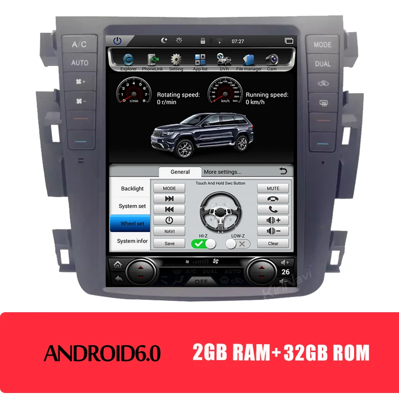 Android Car Radio KiriNavi вертикальный экран Tesla style 10," 1 Din Android 8,1 Автомагнитола для Nissan Teana автомобильный dvd-плеер gps навигация 2003-2008 - Цвет: Android Car Radio