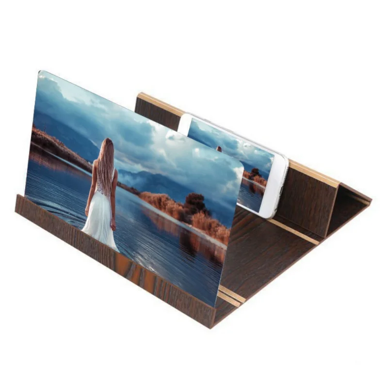 Stereoscopic Amplifying 12 Inch Desktop Wood Bracket Mobile Phone Video Screen Magnifier Amplifier Holder | Дом и сад