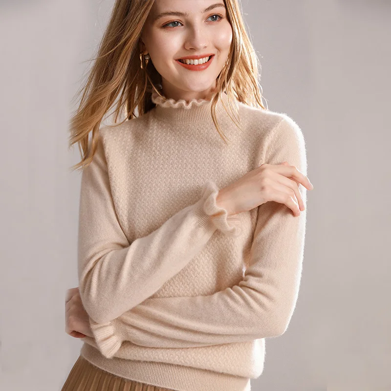 Новинка Осень-зима 2020 модная кашемировая блузка женская теплая нижняя рубашка 100%