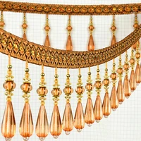 1m crystal bead tassel fringe trim curtain sewing accessory diy upholstery chandelier tablecloth lace ribbon crystal pendants