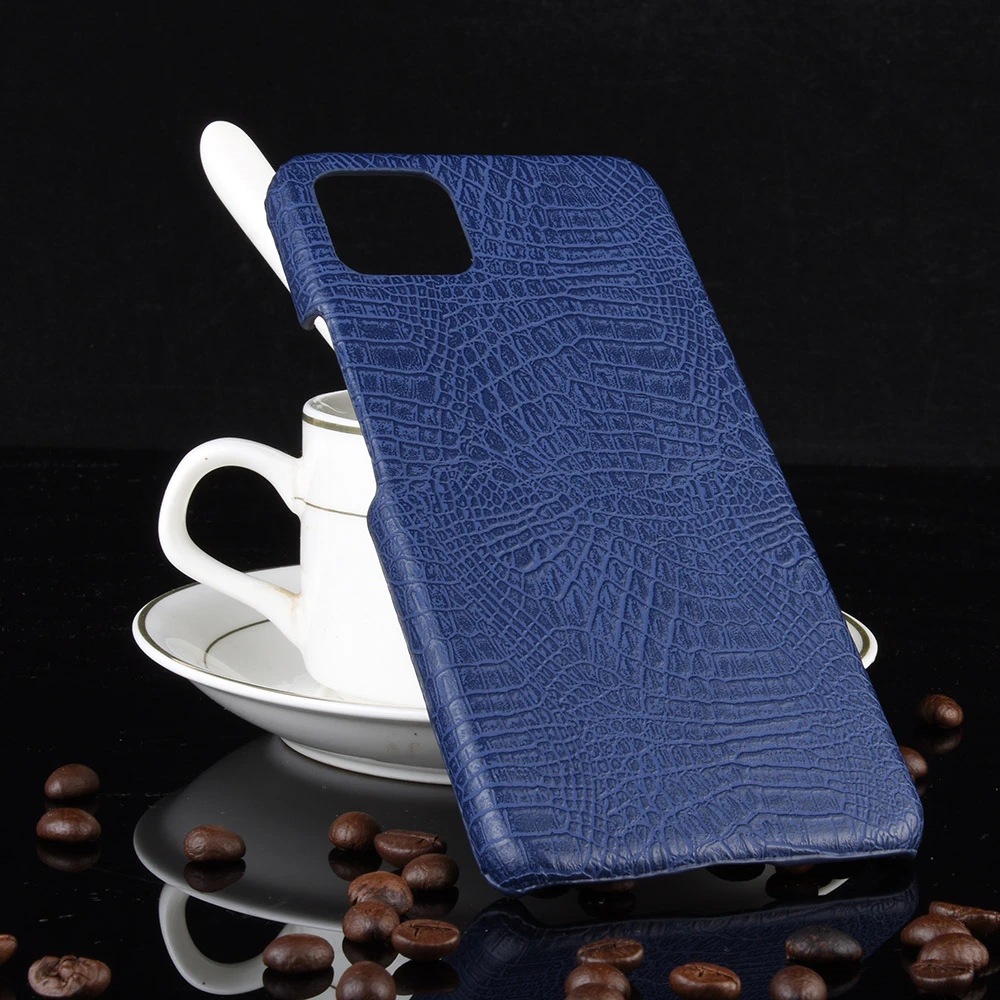 Для Google Pixel 4 XL/4 задний Чехол с узором крокодиловая кожа Slim Fit Жесткий ПК мобильный