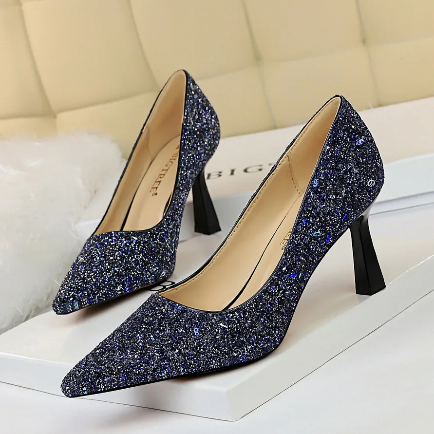 

2020 Classic Fashion High Heels Women Pump Shoes Female Brand Sexy Ladies Toe Beautiful Wedding Party OL Shoe Woman
