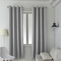nordic style solid color high blackout curtains with shade cloth insulated fabric curtain for home living room window decoration
