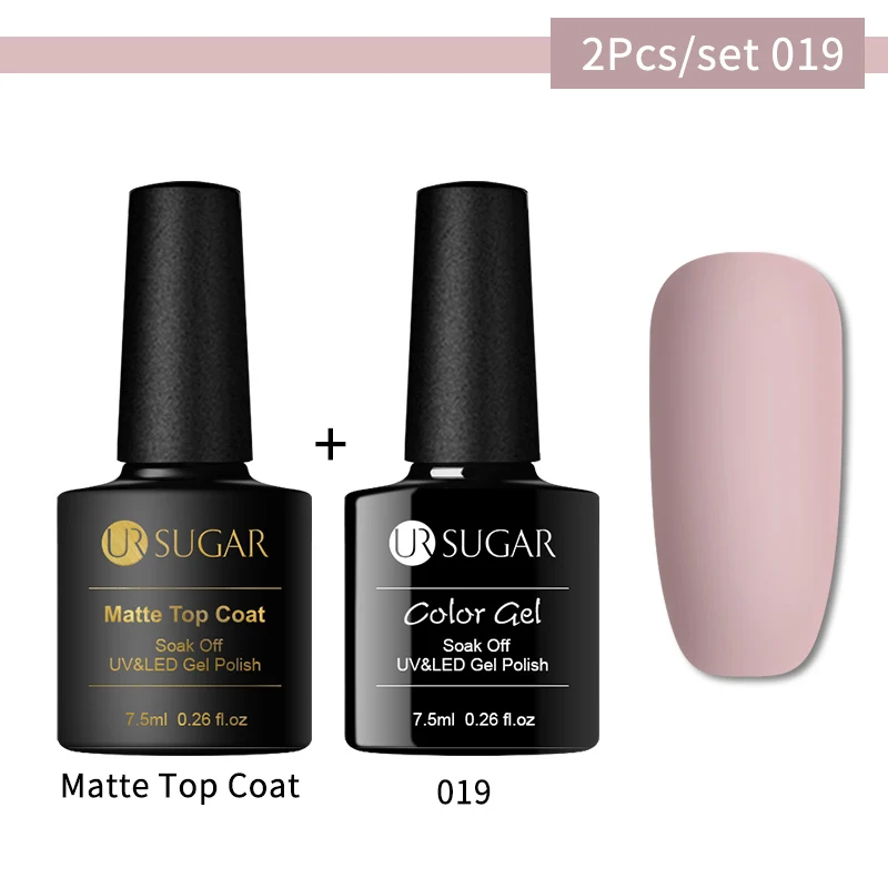 Set 19 Ur Sugar 7,5 мл матовый Гель-лак цветной УФ-гель для ногтей матовое верхнее покрытие замачиваемый УФ светодиодный Гель-лак для ногтей Гель-лак гибридный - Цвет: Set 19