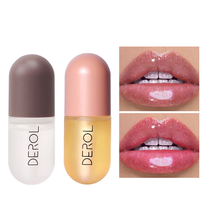 С украшением в виде кристаллов Прозрачная блеск для губ с блестящими сверкающими