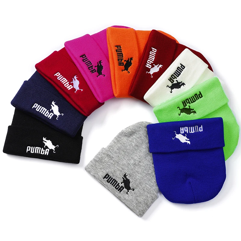 10 Цвета угол вышивка зимняя шапка шапки бини для женщин и мужчин Skullies Манжетами