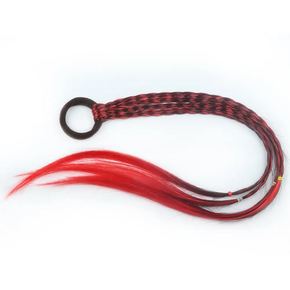 10 шт./партия 38 см Женская резинка для волос Плетеный парик повязка на голову в