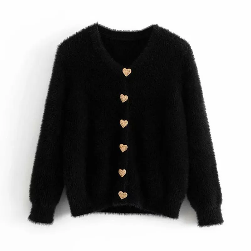 Женский вязаный кардиган WSYORE однобортный свитер на пуговицах с длинным рукавом