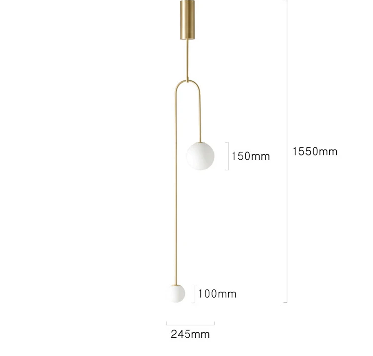 Подвесная лампа из матового стекла скандинавский потолочный светильник G9