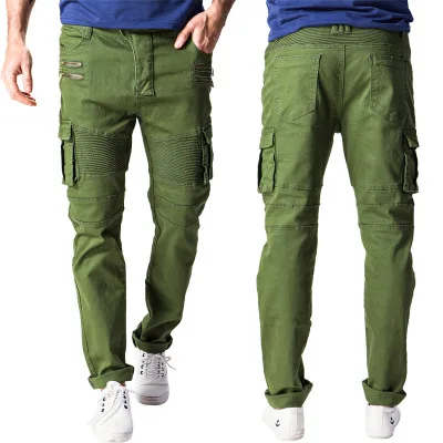 

Men Clothes 2019 Black Green Long Cargo Pants Men Trousers Fashion Mens Pants