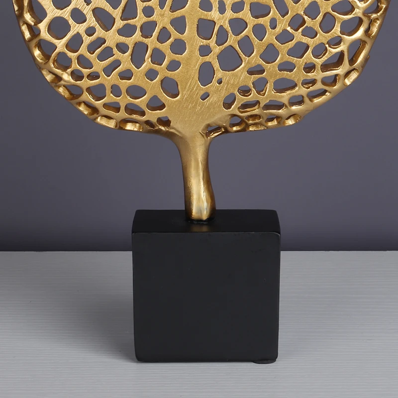 

Europen Leaf Model sculpture resin craft vintage home decor Modern Vintage Abstract Statue Office Desk Decoration Ornaments Gift