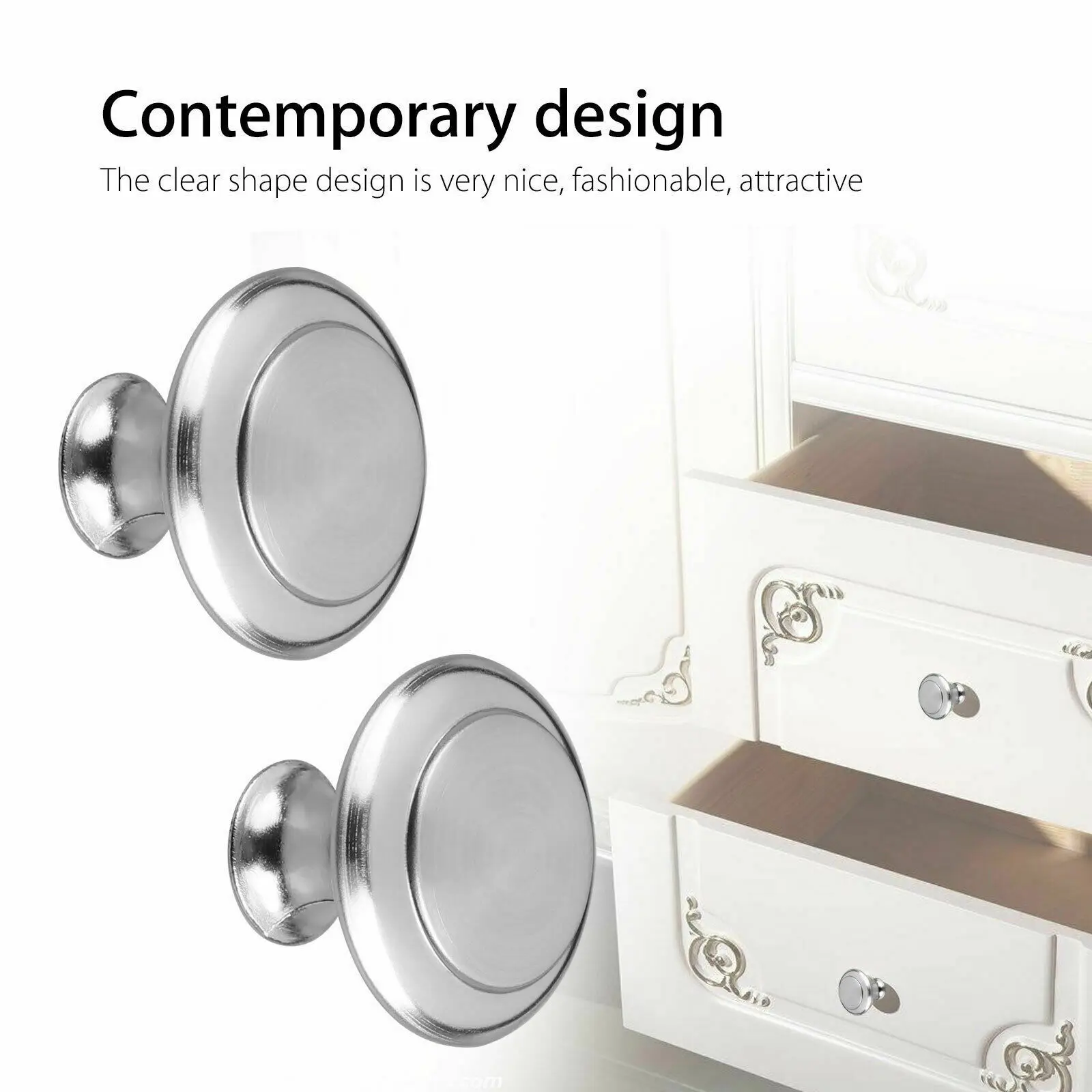 

20Pcs Stainless Steel Door Knob DIY Knobs Screws For Kitchen Cabinet Furniture Door Fashion Furniture Handle Hardware