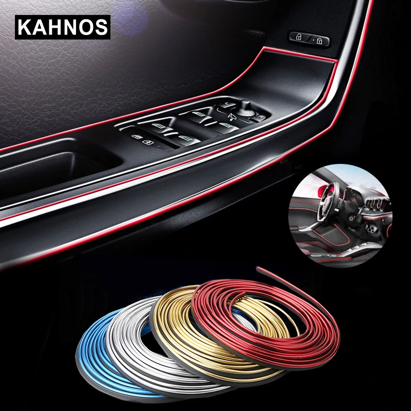 

5M Car Interior Decoration Strips Moulding Trim Dashboard Door Edge Universal For Ford Cruze Skoda Auto Accessories Styling