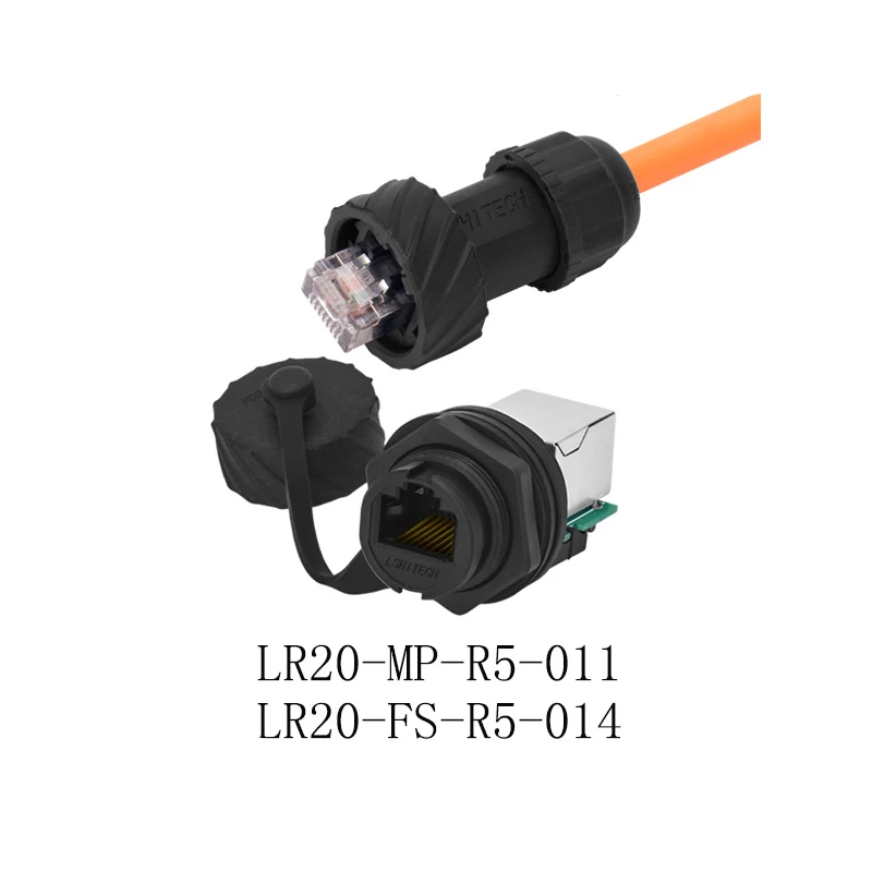 Lshitech водонепроницаемый промышленный Cat5 8P8C авиационный штекер гнездовой разъем