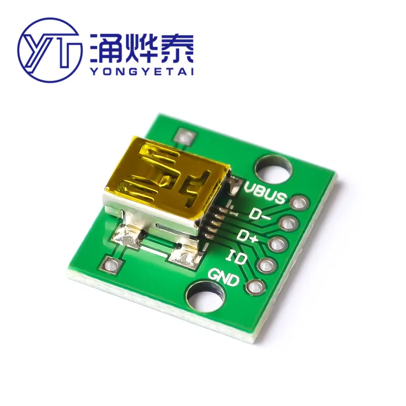 YYT USB для DIP гнездовой разъем патч MINI5P до 2 54 мм прямой штекер сварная плата