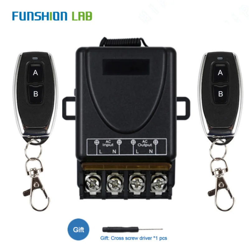 Беспроводной РЧ-переключатель FUNSHION 433 МГц с дистанционным управлением реле 220 В