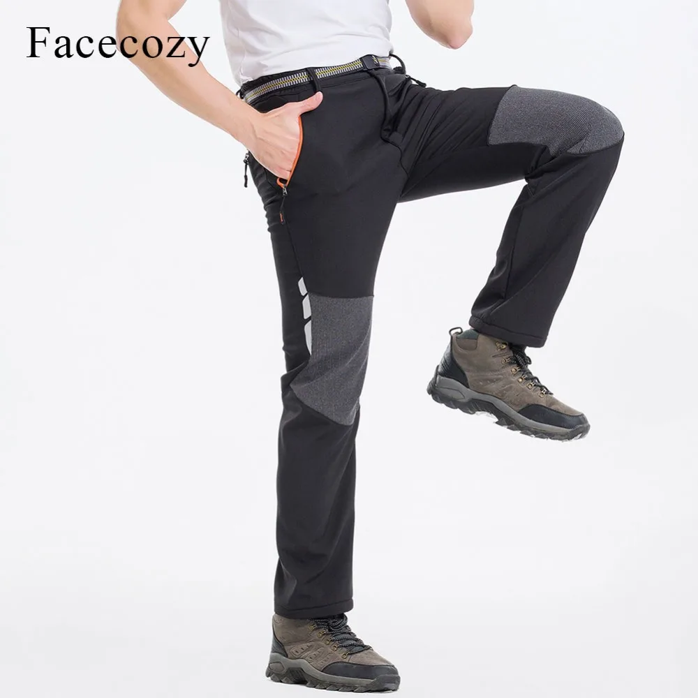 Fecocozy мужские флисовые брюки для рыбалки Светоотражающие уличные спортивные
