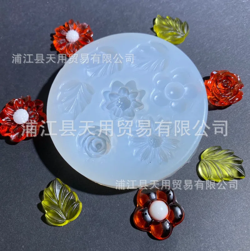 

Различные маленький цветок силиконовая форма в виде листьев мобильный телефон оболочки аксессуары декоративная форма 15-1062