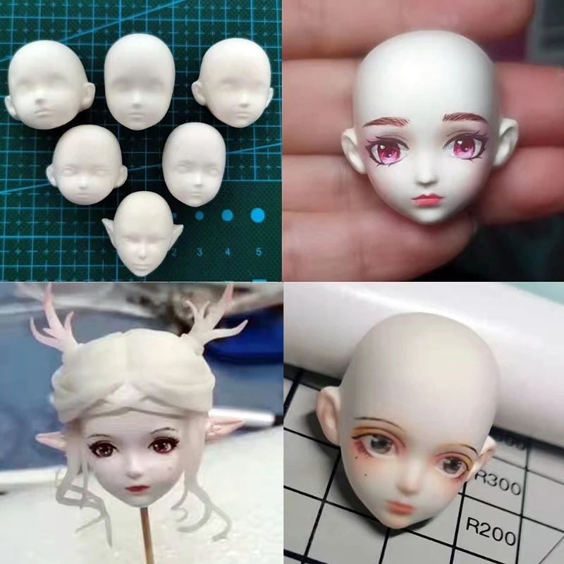 

10 шт., силиконовая форма в виде человеческого лица для 3D куклы