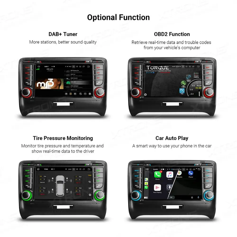 XTRONS Android 10 0 PX5 Octa Core GPS навигация Радио автомобильный DVD плеер OBD для Audi TT MK2 8J 2006 2007
