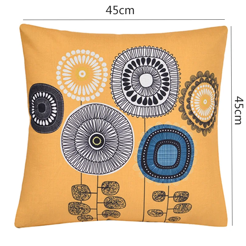 

Simple Pillow Case Linen Blend 45x45cm Simple Geometric Throw Pillowcase Pillow Covers High Quality Home Decor Pillow Cover