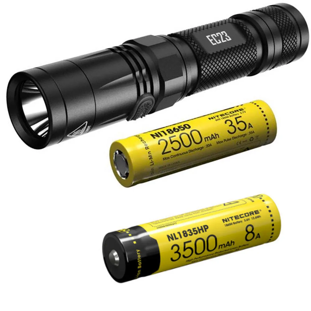 Светодиодный фонарик NITECORE EC23 CREE XHP35 HD E2 светодиодный Макс 255 лм расстояние луча м 8