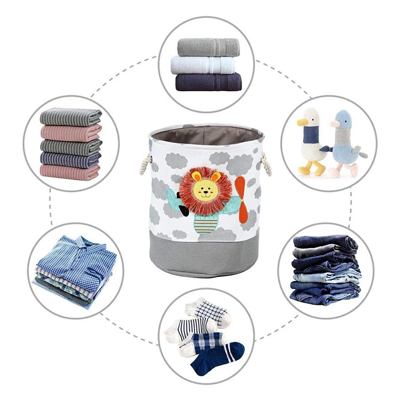 Корзина для белья корзина грязной одежды хранения льва жирафа детских игрушек
