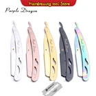 Профессиональный инструмент для удаления волос в подмышках для мужчин и женщин, складной Клинок для бритья, инструмент для парикмахера, 4 цвета