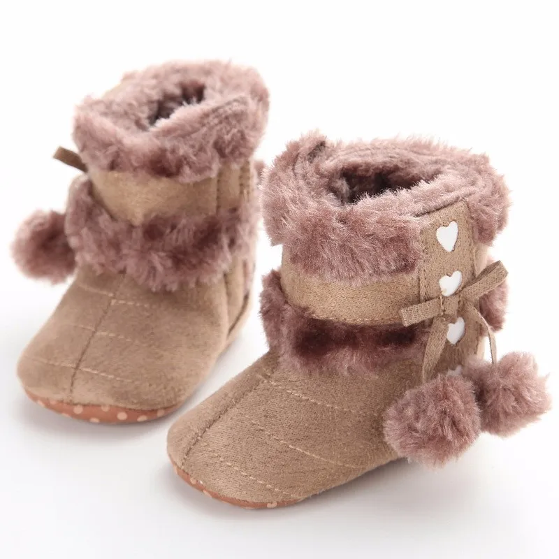 Baby Booties New Born Baby Shoes 6 Color Faux Fleece Winter Warm Infant Toddler Crib Shoes Boys Girls Warm Boots 0-18 Months images - 6