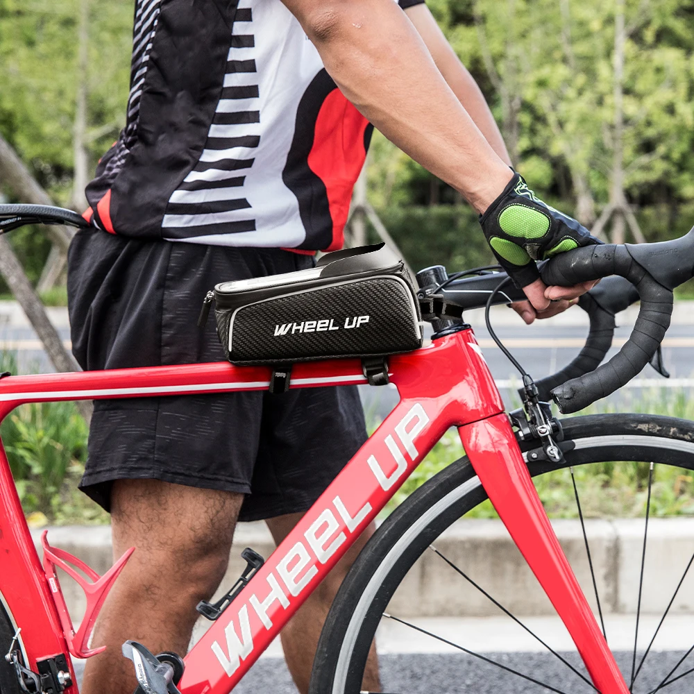 wheel up bicycle bag waterproof cycling top front tube frame bag phone bike bag mtb road bicycle case bike accessories free global shipping