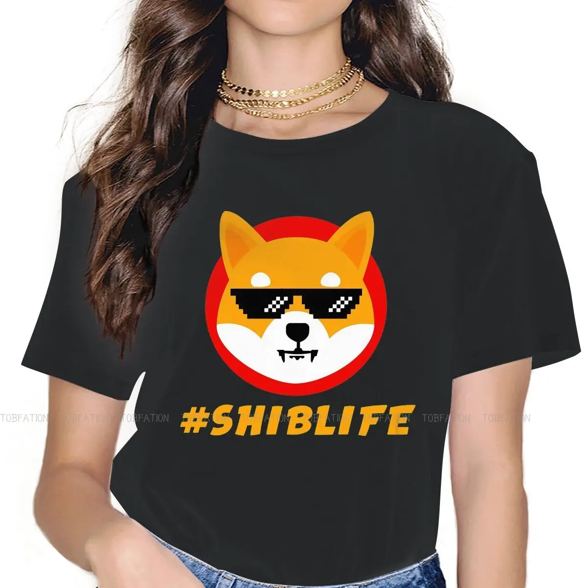 

Оригинальные футболки SHIB Shiba Inu с криптовалютой монеткой, забавная Оригинальная футболка для девушек, забавная 4XL