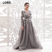 lorie long evening dresses 2021 charming 3d flowers dubai moroccan kaftan vestido de fiesta de boda formal robes de soir%c3%a9e