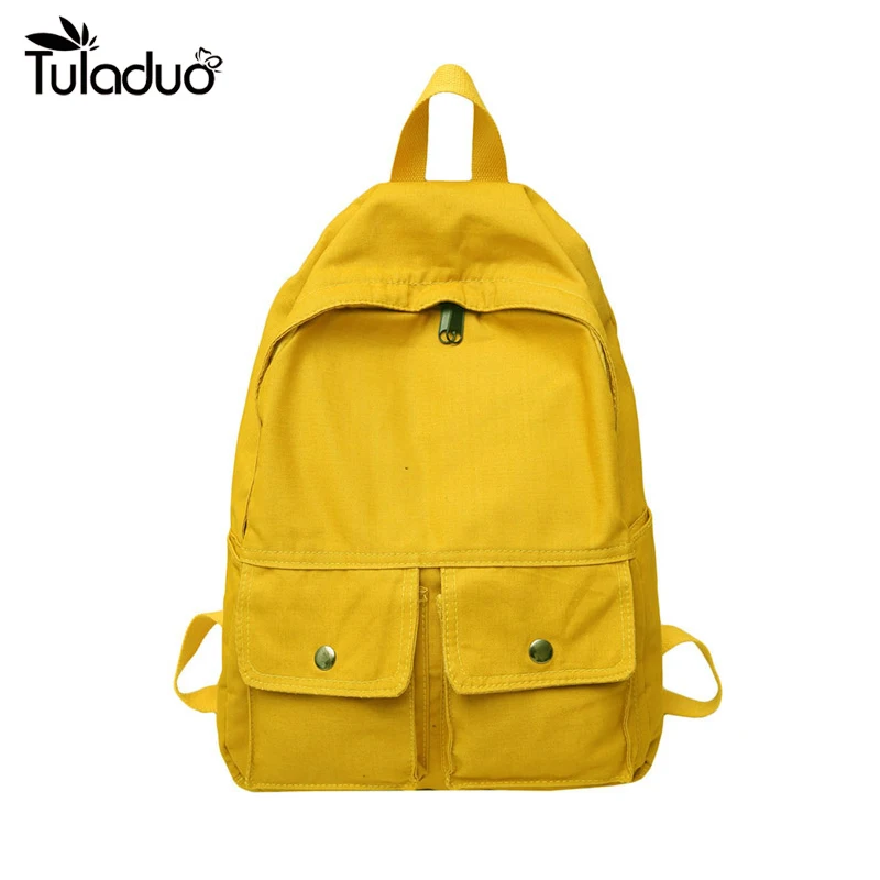 Новинка 2020 Корейская школьная сумка для старших классов женский холщовый рюкзак