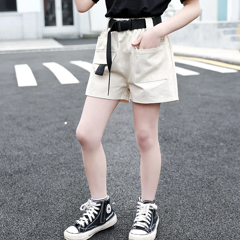 Шорты карго с поясом для девочек 4 13 лет|Шорты| |