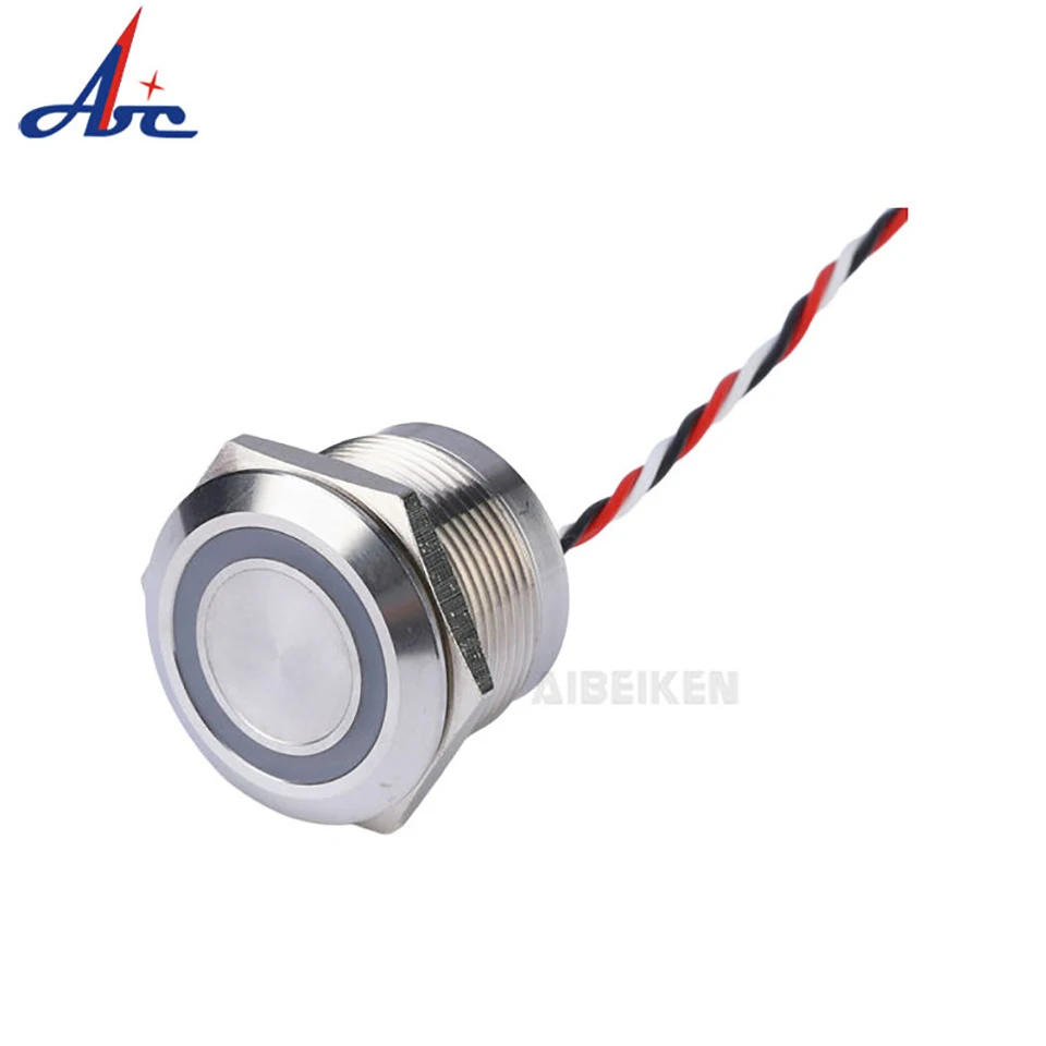 Aibeiken в наличии 12 мм 16 19 металлический пьезо переключатель Водонепроницаемый IP68
