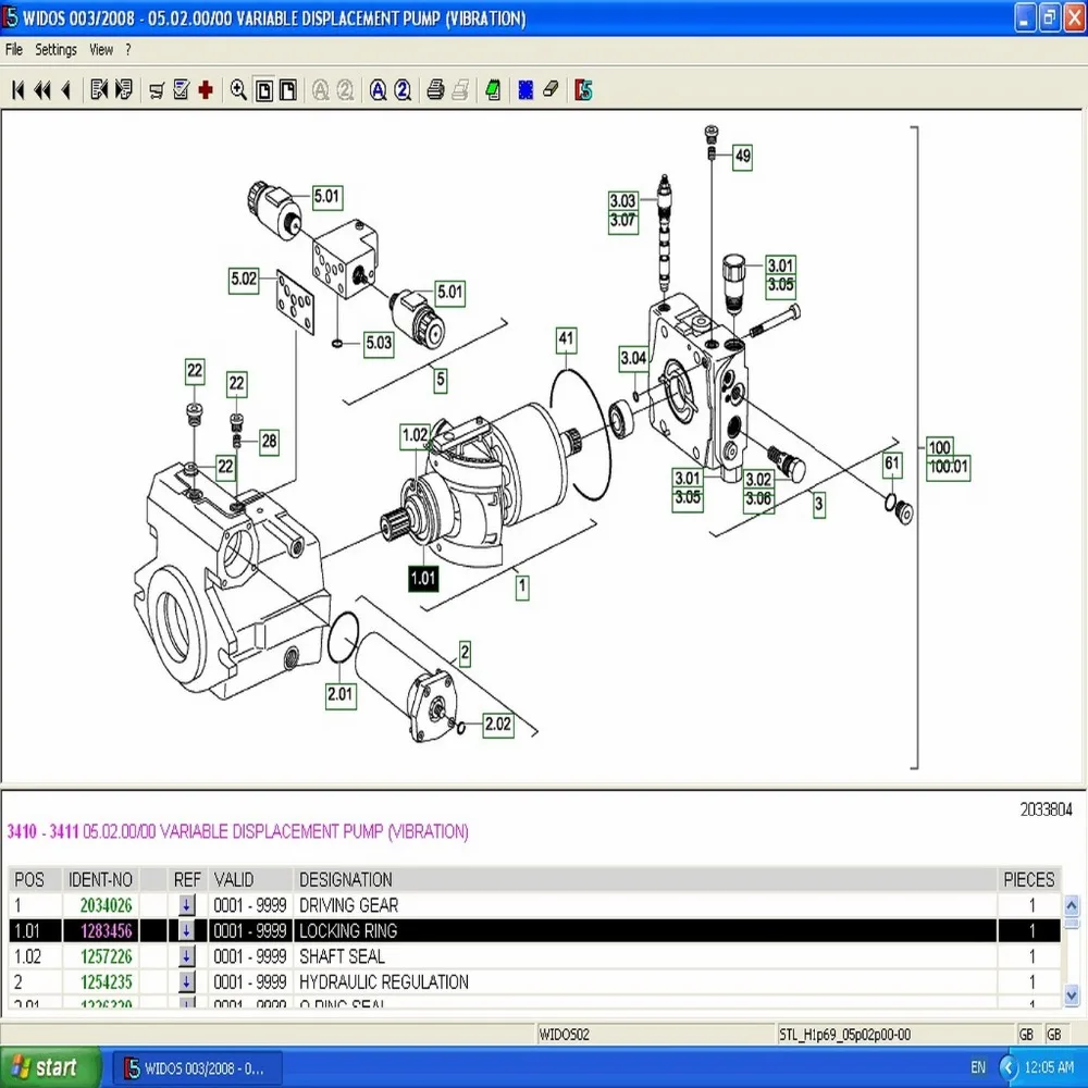 Widos (Wirtgen Hamm Voegele Kleemann Streu Master) 2013 + срок действия трещины|wido| |