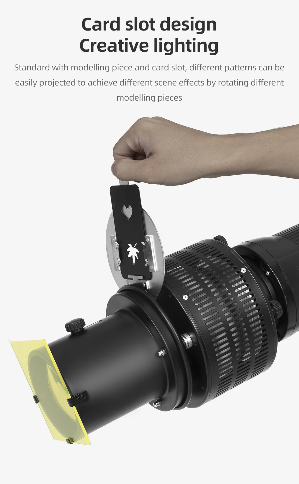 Оптический конденсаторный светильник для фотосъемки цилиндрический студийной