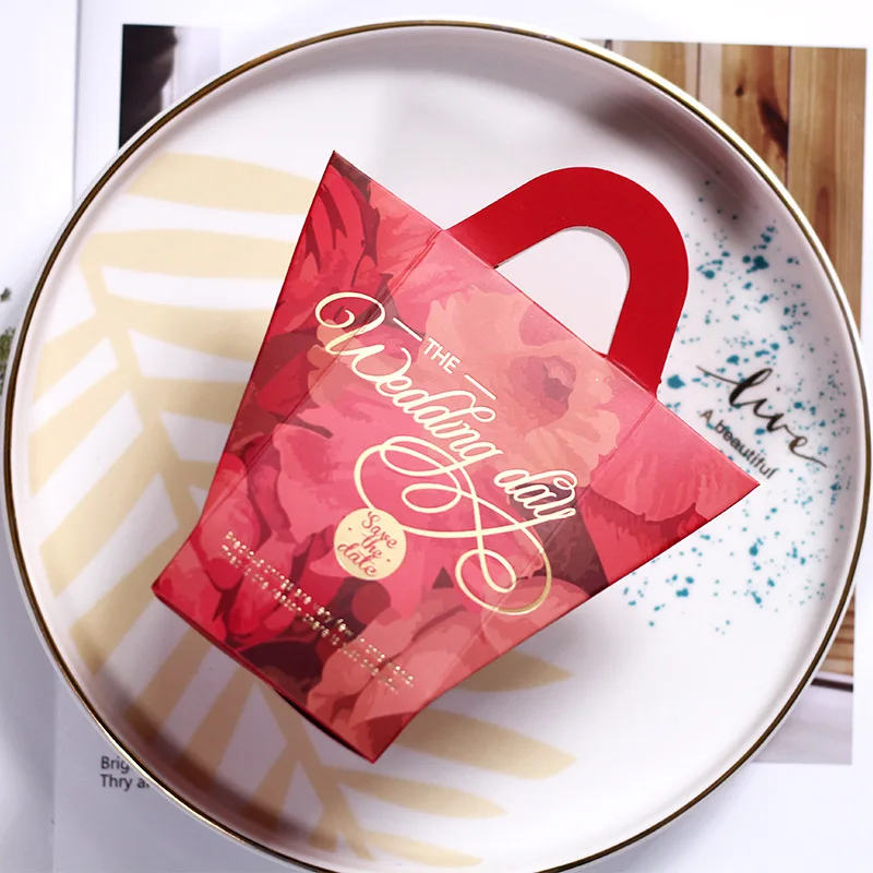 20 шт./лот Бумага Сумка-тоут конфетная коробка шоколада коробки свадебные