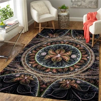 psychedelic flowers 3d printed rugs mat rugs anti slip large rug carpet home decoration 02