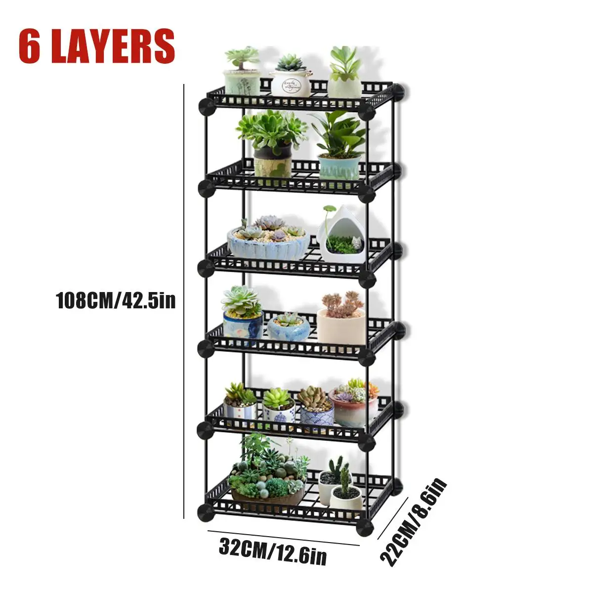 6/5/4/3 уровня прочная металлическая конструкция Полки для растений цветочный
