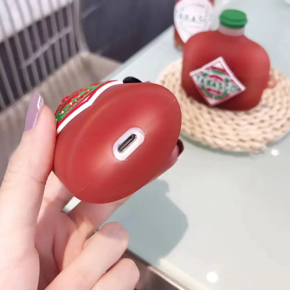 Чехол бренда mcilhenny Tabasco pepper sauce для AirPods 1 2 pro футляр зарядки мягкий силиконовый