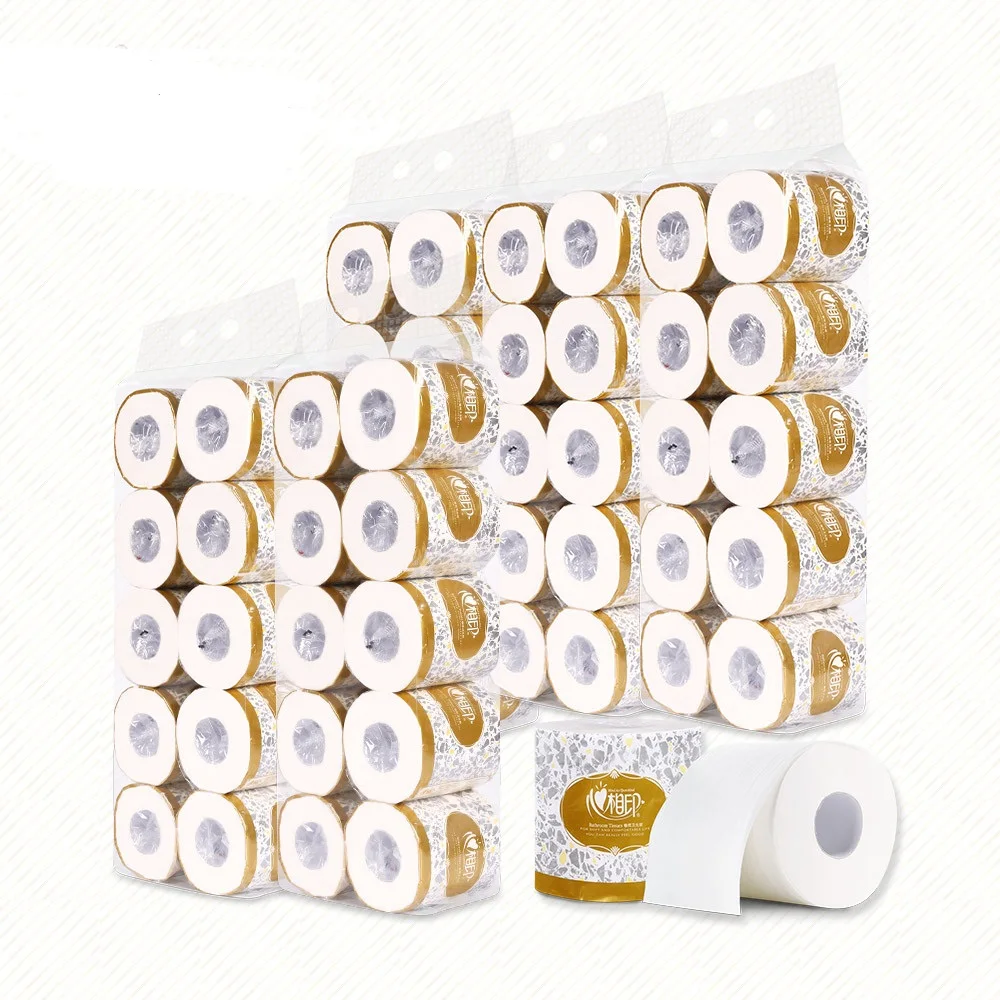 Туалетная бумага 3-слойная утолщенная туалетная домашняя кухонная мягкая