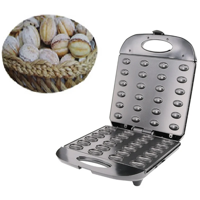 Мини гайка вафельница электрическая машина для приготовления грецкого ореха