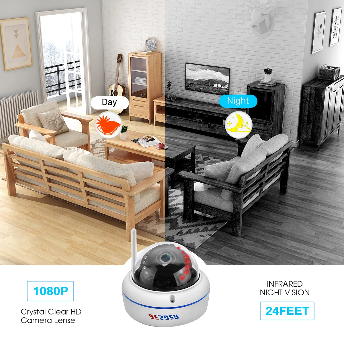 Besder 1080P Антивандальная ip-камера Wifi ONVIF P2P TF слот для карты CCTV купольная камера беспроводная Проводная аудио записанная камера безопасности