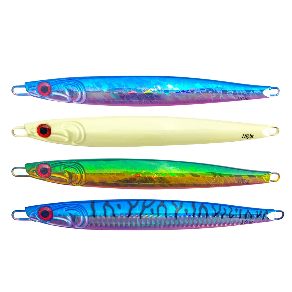 

4PCS Deep Sea Glow Fast Sinking Jig Fishing Jigging Lure Jigbait Spoon Baits 150/180g