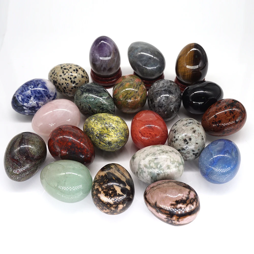 Камень в форме яйца 30x40 мм натуральный лечебный Кристалл Кегеля массажный